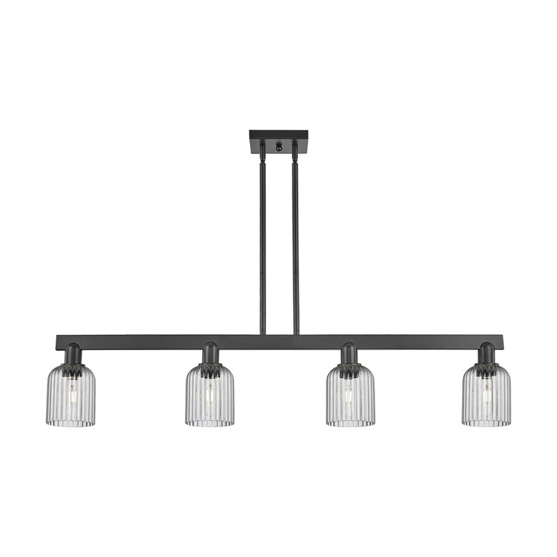 Innovations Bridal Veil 4Lt 48" Stem Island Light, BK/SM - 716-4I-BK-G559-5SM