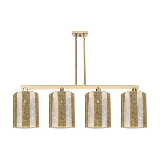 Innovations Cobbleskill 52in 4-Light Island Light | Industrial Champagne Bronze Steel and Mercury Glass | Kitchen Island & Dining | Model 716-4I-CB-G116-L