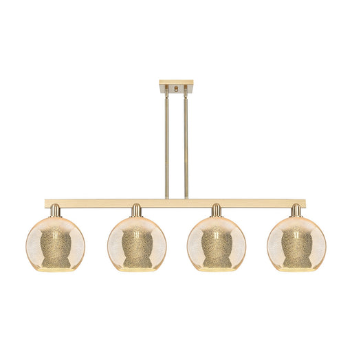 Innovations Athens 53in 4-Light Island Light | Industrial Champagne Bronze Steel and Mercury Glass | Kitchen Island & Dining | Model 716-4I-CB-G128-10