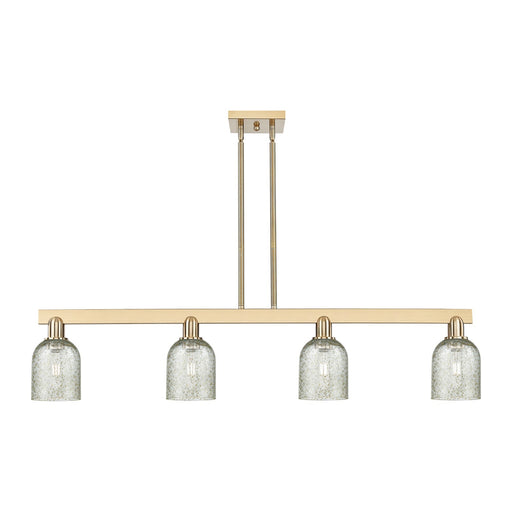 Innovations Caledonia 48in 4-Light Island Light | Industrial Champagne Bronze Steel and Mica Glass | Kitchen Island & Dining Room | Model 716-4I-CB-G259