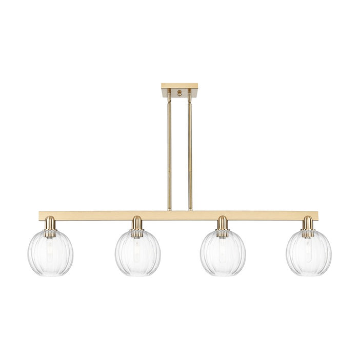 Innovations Preston 4Lt 48" Globe Stem Island Light, CBZ/CL - 716-4I-CB-G458-7CL