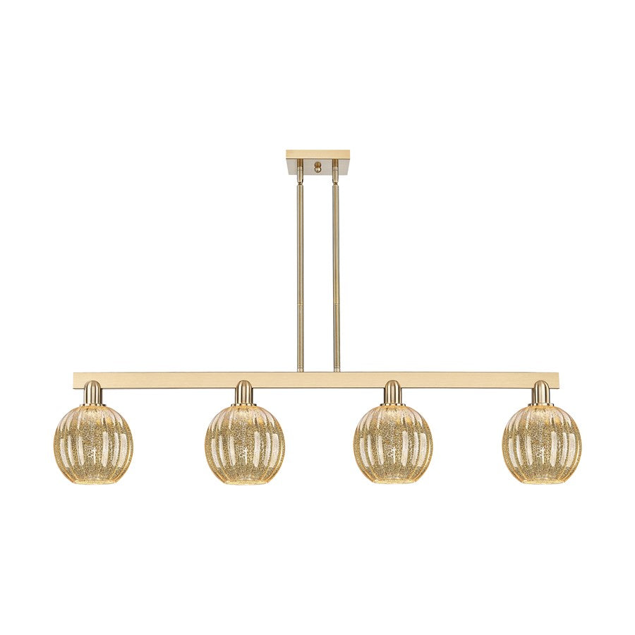 Innovations Preston 4Lt 48" Globe Stem Island Light, CBZ/MC - 716-4I-CB-G458-7ME