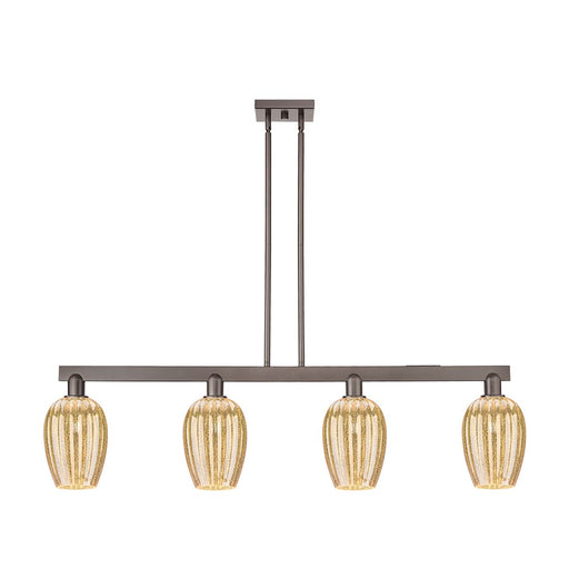 Innovations Preston 4Lt 48" Flute Stem Island, BZ/MC - 716-4I-OB-G457-6ME