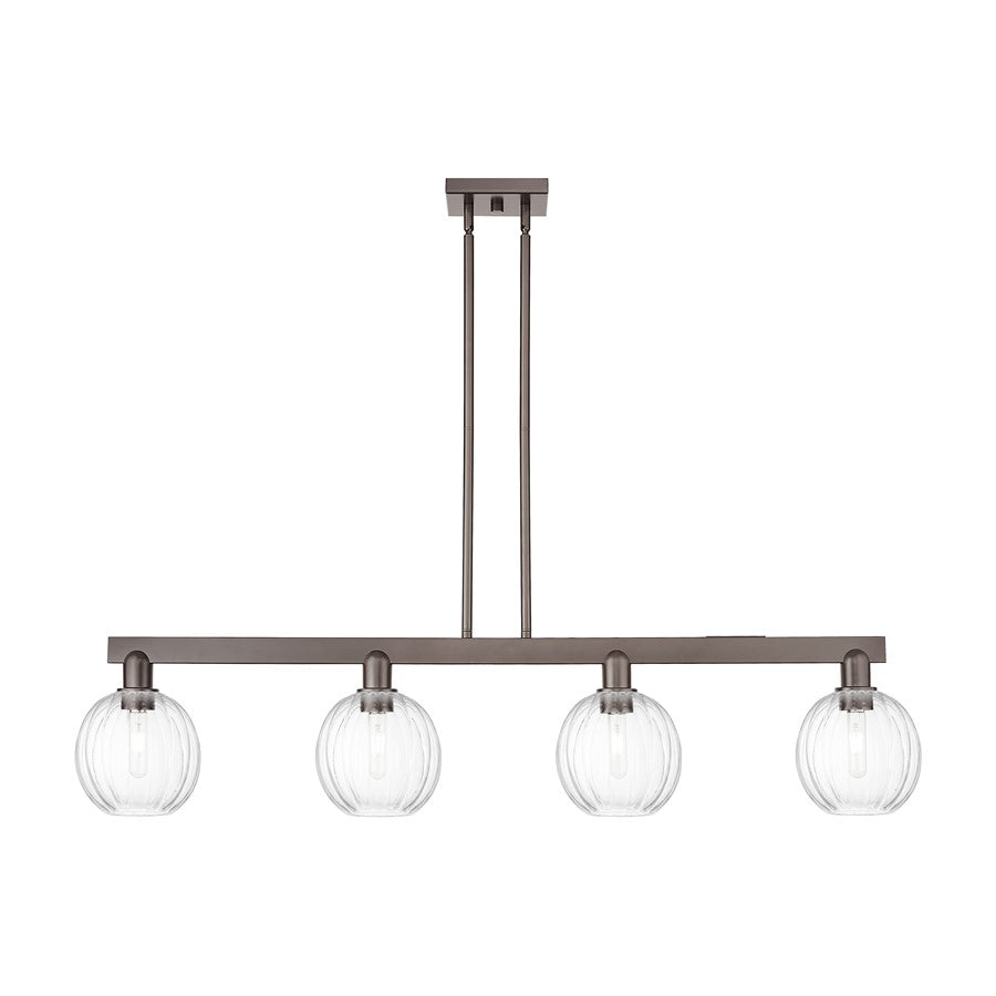 Innovations Preston 4Lt 48" Globe Stem Island Light, OB/CL - 716-4I-OB-G458-7CL