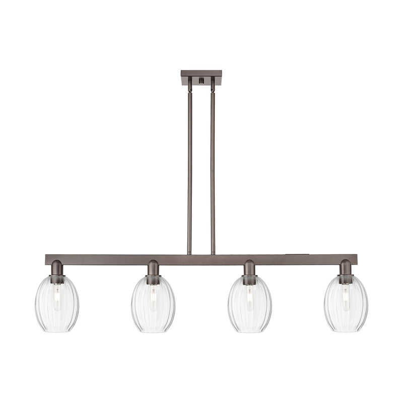 Innovations Preston 4Lt 48" Bell Stem Island, BZ/Clear - 716-4I-OB-G459-6CL