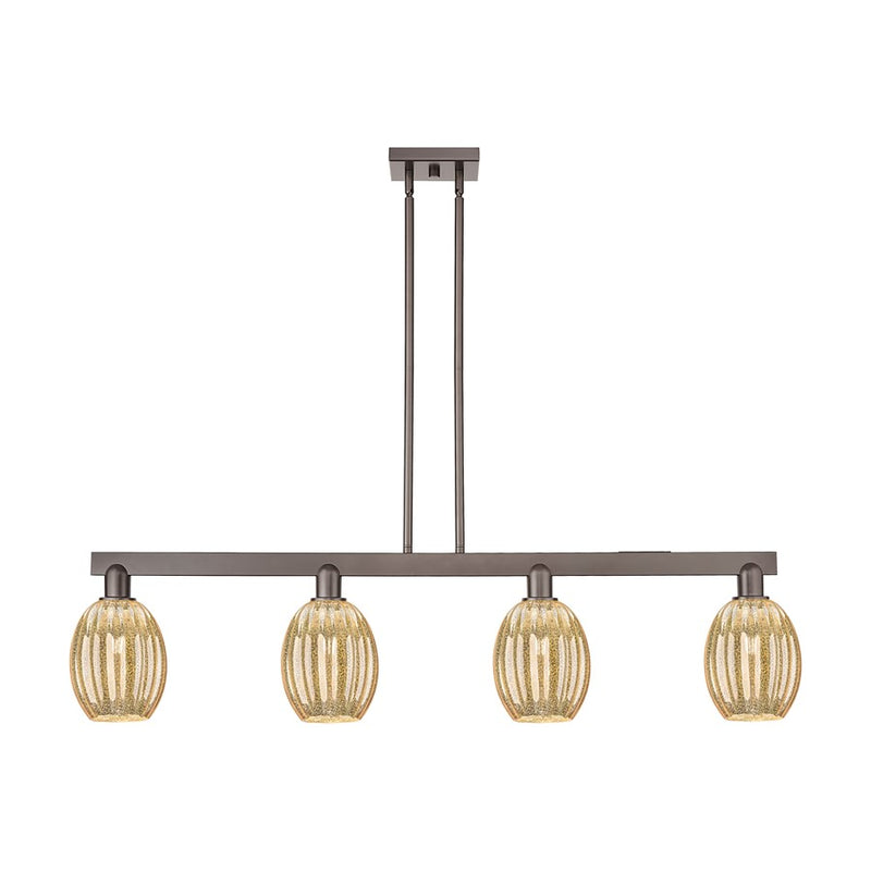 Innovations Preston 4Lt 48" Bell Stem Island Light, OB/MC - 716-4I-OB-G459-6ME