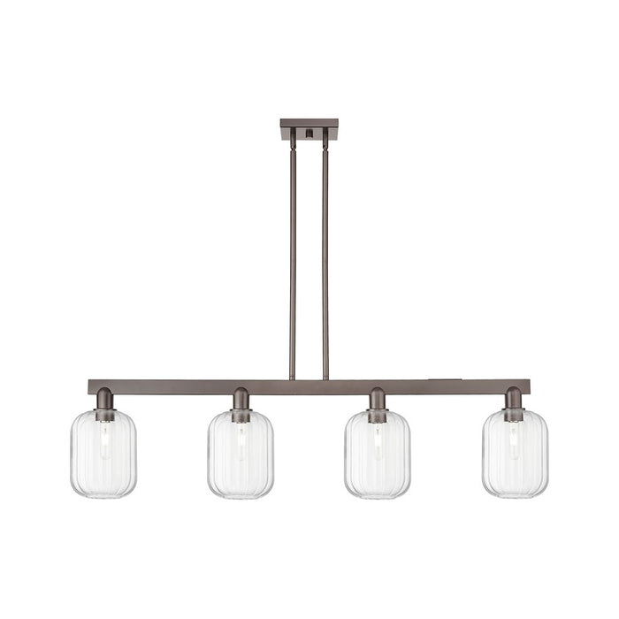 Innovations Preston 4Lt 48" Jar Stem Island Light, OB/Clear - 716-4I-OB-G460-7CL