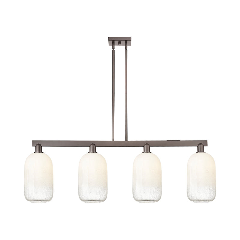 Innovations Brookhaven Cloche 50in 4-Light Island Light | Industrial Oil Rubbed Bronze and Opal Glass | Kitchen Island | Model 716-4I-OB-G482-7OP