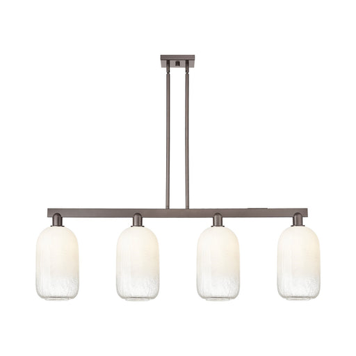 Innovations Brookhaven Cloche 50in 4-Light Island Light | Industrial Oil Rubbed Bronze and Opal Glass | Kitchen Island | Model 716-4I-OB-G482-7OP