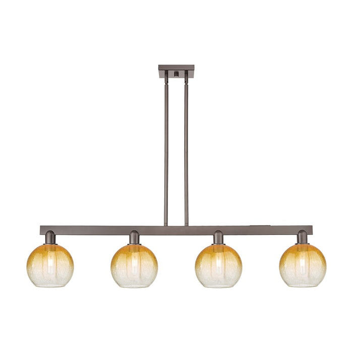 Innovations Brookhaven Globe 4Lt 48" Stem Island, BZ/Amber - 716-4I-OB-G483-8AM