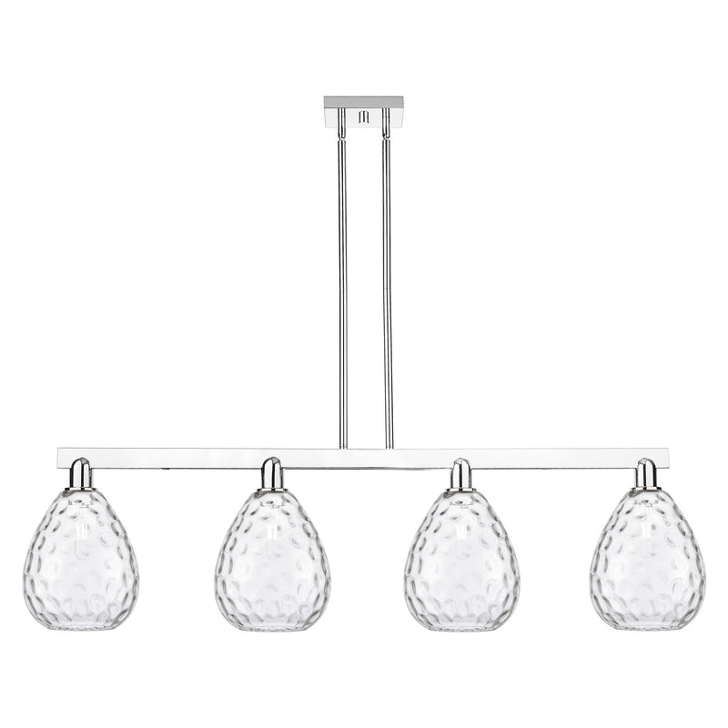Innovations Waverly 51in 4-Light Island Light | Industrial Polished Chrome Steel and Clear Glass | Kitchen Island & Dining Room | Model 716-4I-PC-G372