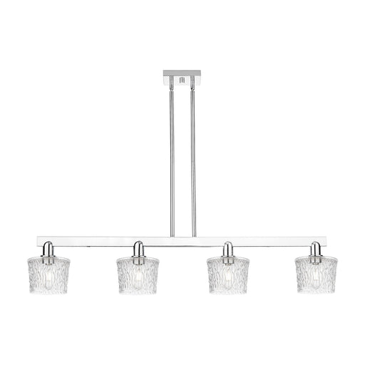 Innovations Niagara 49in 4-Light Island Light | Industrial Polished Chrome Steel and Clear Glass | Kitchen Island & Dining Room | Model 716-4I-PC-G402