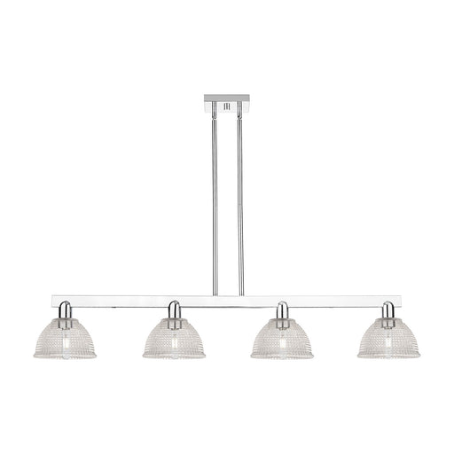 Innovations Arietta 51in 4-Light Island Light | Industrial Modern Polished Chrome and Clear Glass | Kitchen Island & Dining Room | Model 716-4I-PC-G422