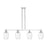 Innovations Preston 4Lt 48" Flute Stem Island Light, CH/CL - 716-4I-PC-G457-6CL