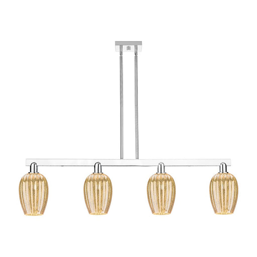 Innovations Preston 4Lt 48" Flute Stem Island Light, CH/MC - 716-4I-PC-G457-6ME