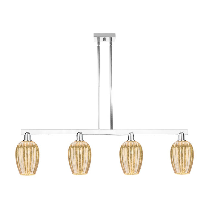 Innovations Preston 4Lt 48" Flute Stem Island Light, CH/MC - 716-4I-PC-G457-6ME