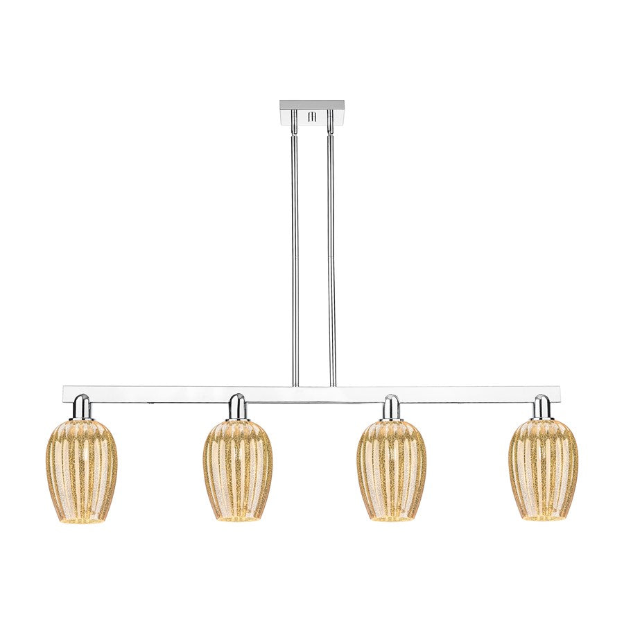 Innovations Preston 4Lt 48" Flute Stem Island Light, CH/MC - 716-4I-PC-G457-6ME