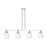Innovations Preston 4Lt 48" Bell Stem Island Light, CH/CL - 716-4I-PC-G459-6CL