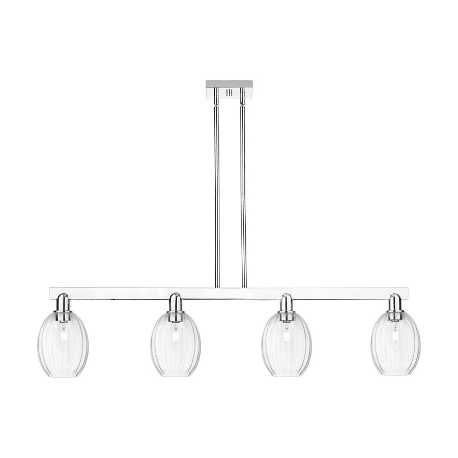 Innovations Preston 4Lt 48" Bell Stem Island Light, CH/CL - 716-4I-PC-G459-6CL