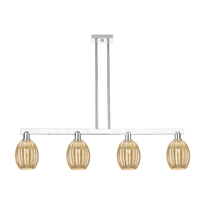 Innovations Preston 4Lt 48" Bell Stem Island Light, CH/MC - 716-4I-PC-G459-6ME