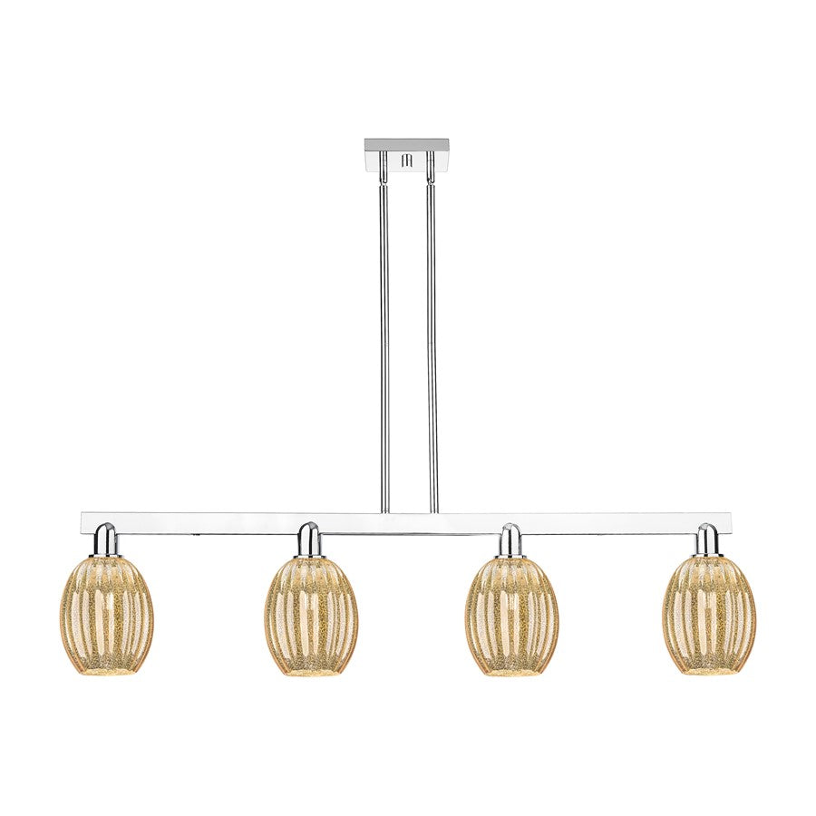 Innovations Preston 4Lt 48" Bell Stem Island Light, CH/MC - 716-4I-PC-G459-6ME