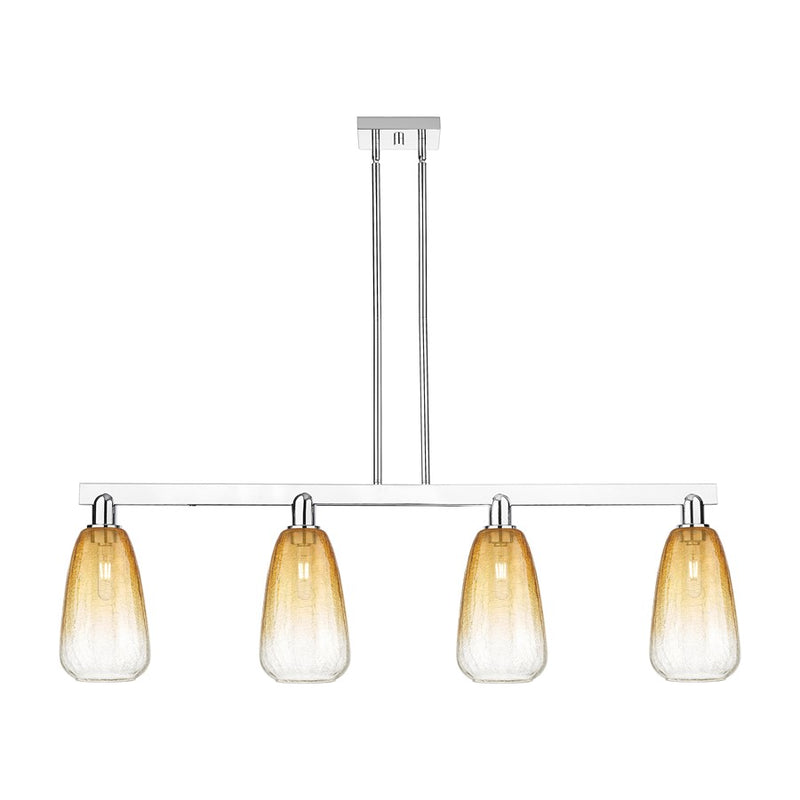 Innovations Brookhaven Almond 4Lt 48" Stem Island, CH/Amber - 716-4I-PC-G480-6AM