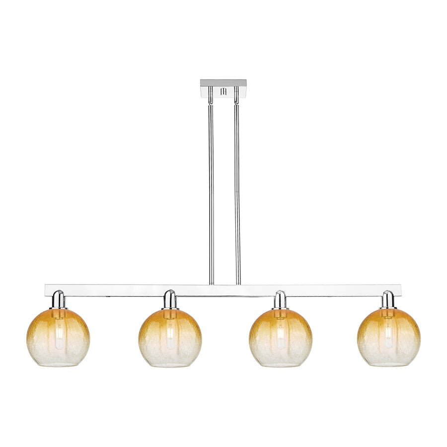 Innovations Brookhaven Globe 4Lt 48" Stem Island, CH/Amber - 716-4I-PC-G483-8AM