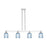 Innovations Bridal Veil 4Lt 48" Stem Island Light, CH/BL - 716-4I-PC-G559-5BL