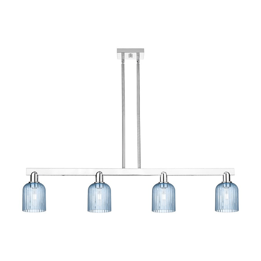 Innovations Bridal Veil 4Lt 48" Stem Island Light, CH/BL - 716-4I-PC-G559-5BL