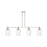 Innovations Preston 4Lt 48" Flute Stem Island Light, PN/CL - 716-4I-PN-G457-6CL