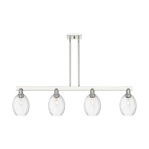 Innovations Preston 4Lt 48" Bell Stem Island Light, PN/CL - 716-4I-PN-G459-6CL