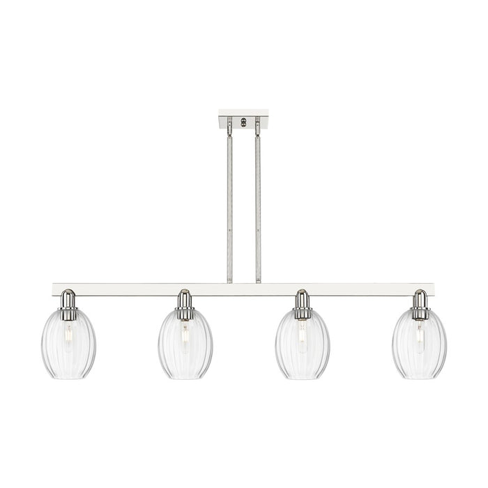 Innovations Preston 4Lt 48" Bell Stem Island Light, PN/CL - 716-4I-PN-G459-6CL