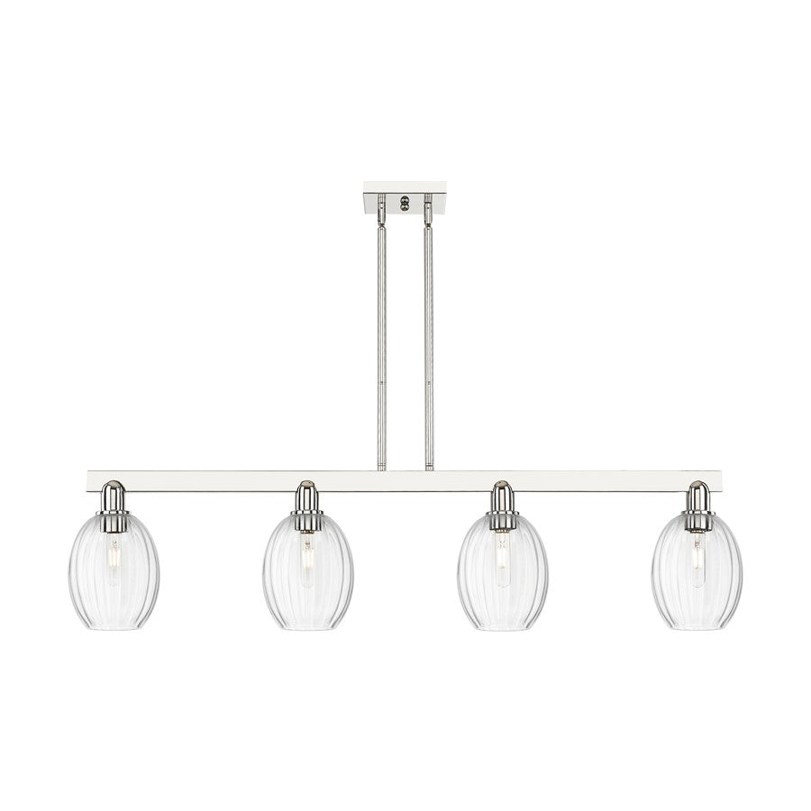 Innovations Preston 4Lt 48" Bell Stem Island Light, PN/CL - 716-4I-PN-G459-6CL