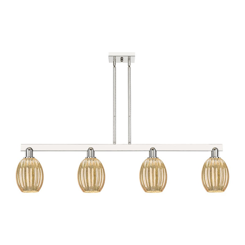 Innovations Preston 4Lt 48" Bell Stem Island Light, PN/MC - 716-4I-PN-G459-6ME