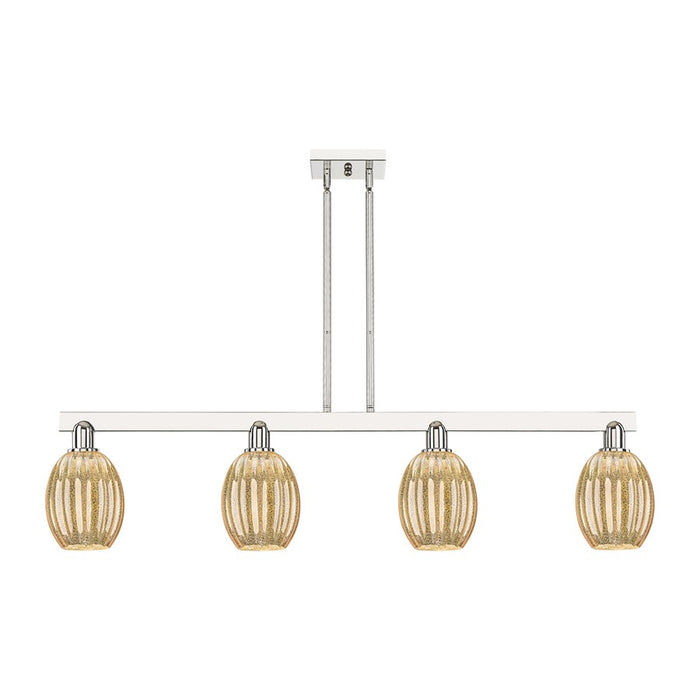 Innovations Preston 4Lt 48" Bell Stem Island Light, PN/MC - 716-4I-PN-G459-6ME
