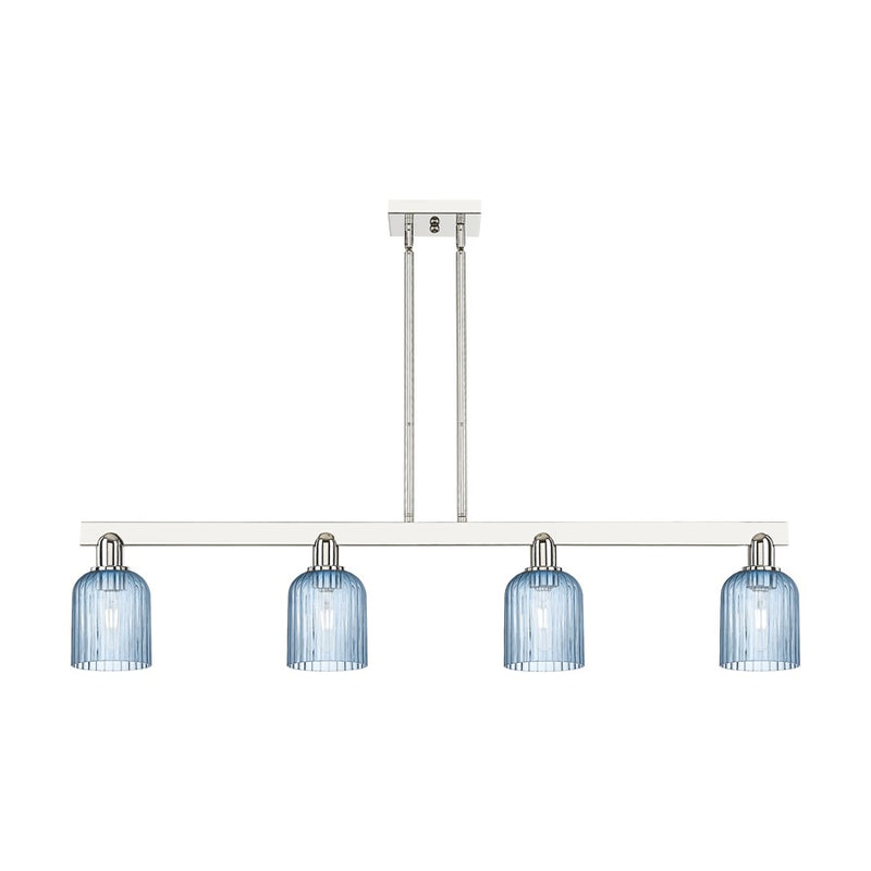 Innovations Bridal Veil 4Lt 48" Stem Island Light, PN/Blue - 716-4I-PN-G559-5BL