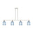 Innovations Bridal Veil 4Lt 48" Stem Island Light, PN/Blue - 716-4I-PN-G559-5BL