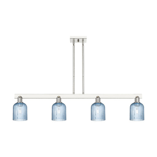 Innovations Bridal Veil 4Lt 48" Stem Island Light, PN/Blue - 716-4I-PN-G559-5BL