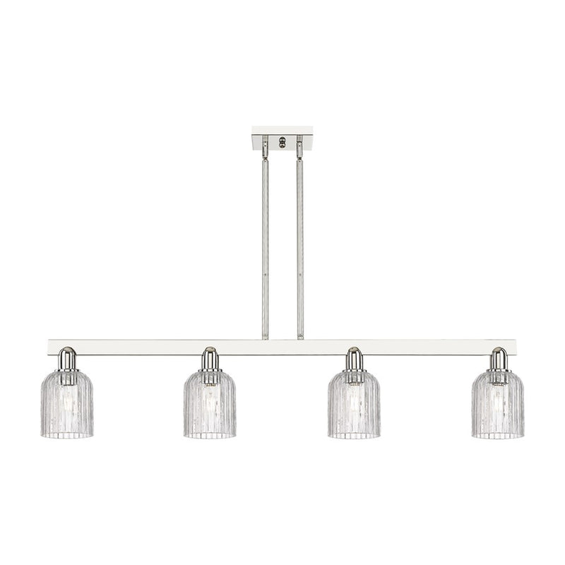 Innovations Bridal Veil 4Lt 48" Stem Island Light, PN/Clear - 716-4I-PN-G559-5CL