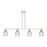 Innovations Bridal Veil 4Lt 48" Stem Island Light, PN/Clear - 716-4I-PN-G559-5CL
