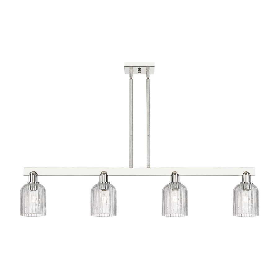 Innovations Bridal Veil 4Lt 48" Stem Island Light, PN/Clear - 716-4I-PN-G559-5CL