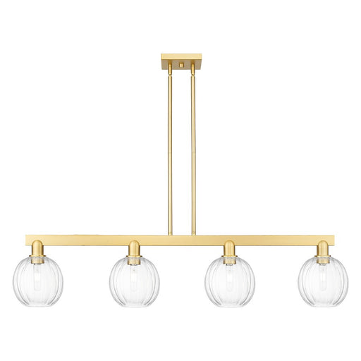 Innovations Preston 4Lt 48" Globe Stem Island, GD/Clear - 716-4I-SG-G458-7CL