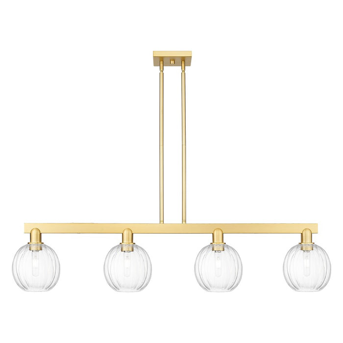 Innovations Preston 4Lt 48" Globe Stem Island, GD/Clear - 716-4I-SG-G458-7CL