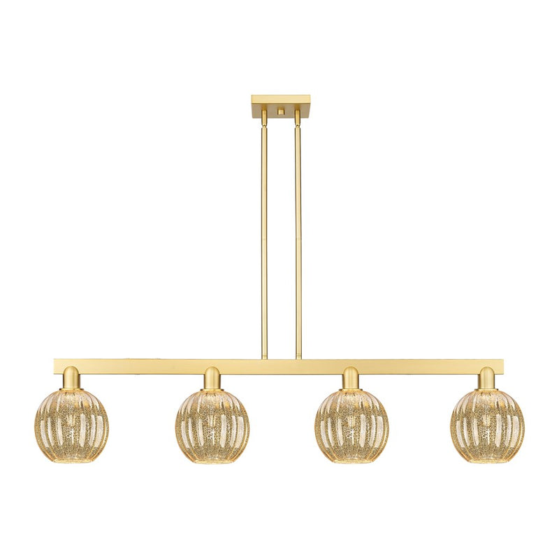 Innovations Preston 4Lt 48" Globe Stem Island, GD/MC - 716-4I-SG-G458-7ME