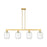 Innovations Preston 4Lt 48" Jar Stem Island Light, GD/Clear - 716-4I-SG-G460-7CL