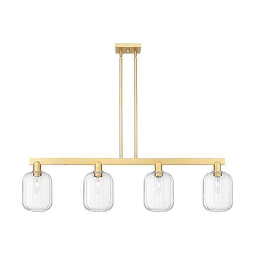 Innovations Preston 4Lt 48" Jar Stem Island Light, GD/Clear - 716-4I-SG-G460-7CL