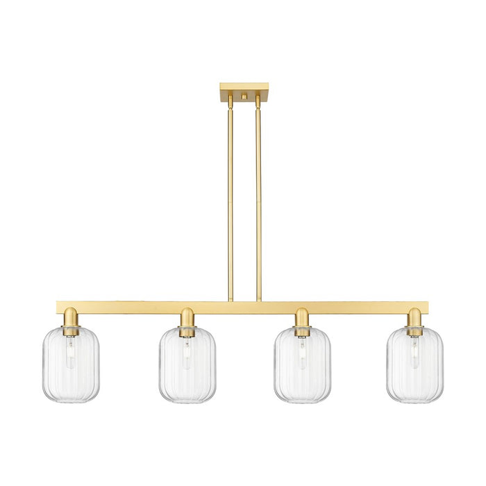 Innovations Preston 4Lt 48" Jar Stem Island Light, GD/Clear - 716-4I-SG-G460-7CL