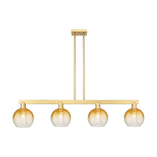 Innovations Brookhaven Globe 4Lt 48" Stem Island, GD/Amber - 716-4I-SG-G483-8AM