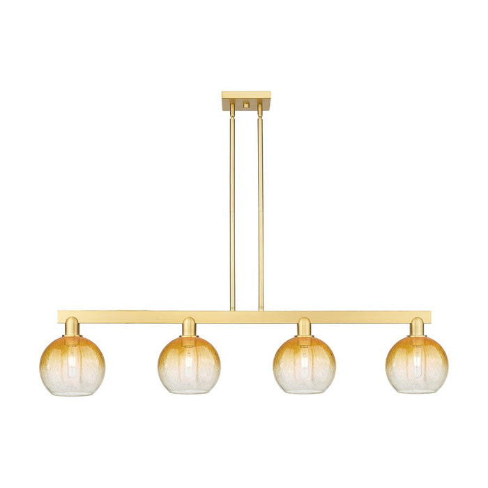 Innovations Brookhaven Globe 4Lt 48" Stem Island, GD/Amber - 716-4I-SG-G483-8AM