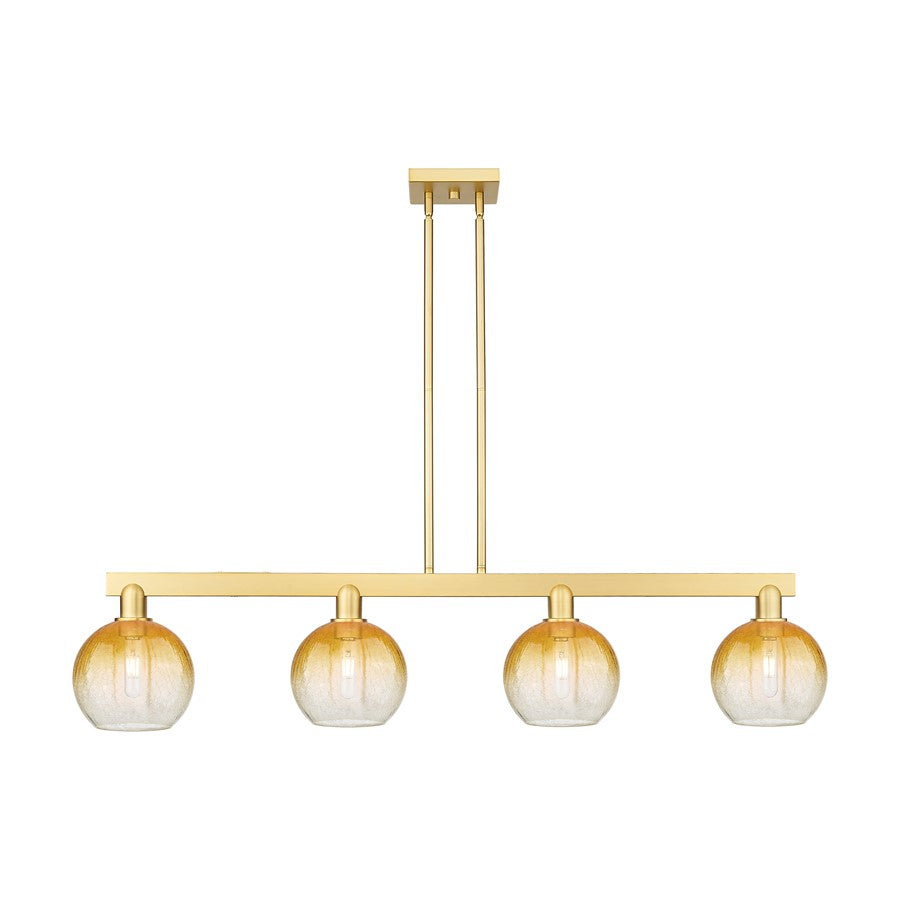 Innovations Brookhaven Globe 4Lt 48" Stem Island, GD/Amber - 716-4I-SG-G483-8AM